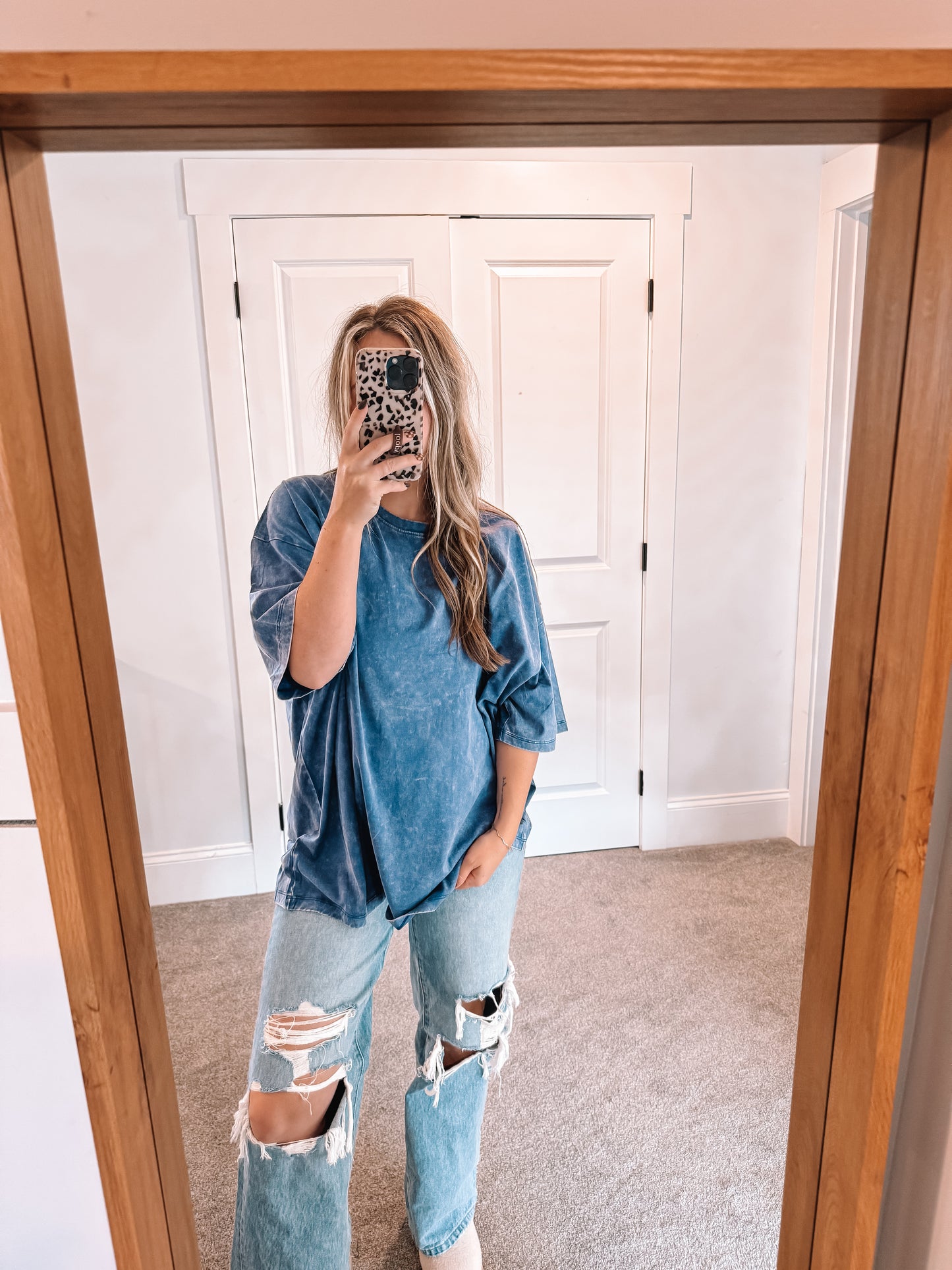 Boyfriend Tee - Blueberry