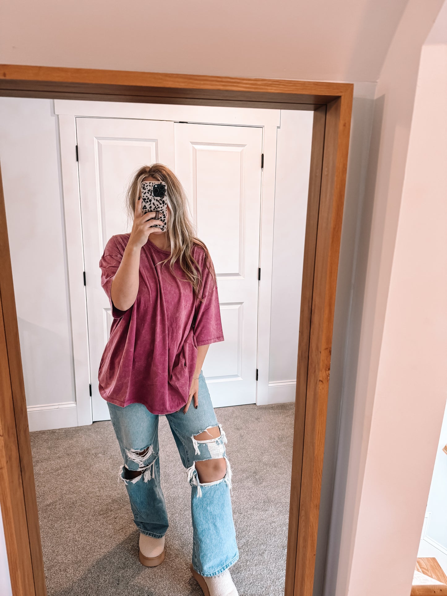 Boyfriend Tee - Plum