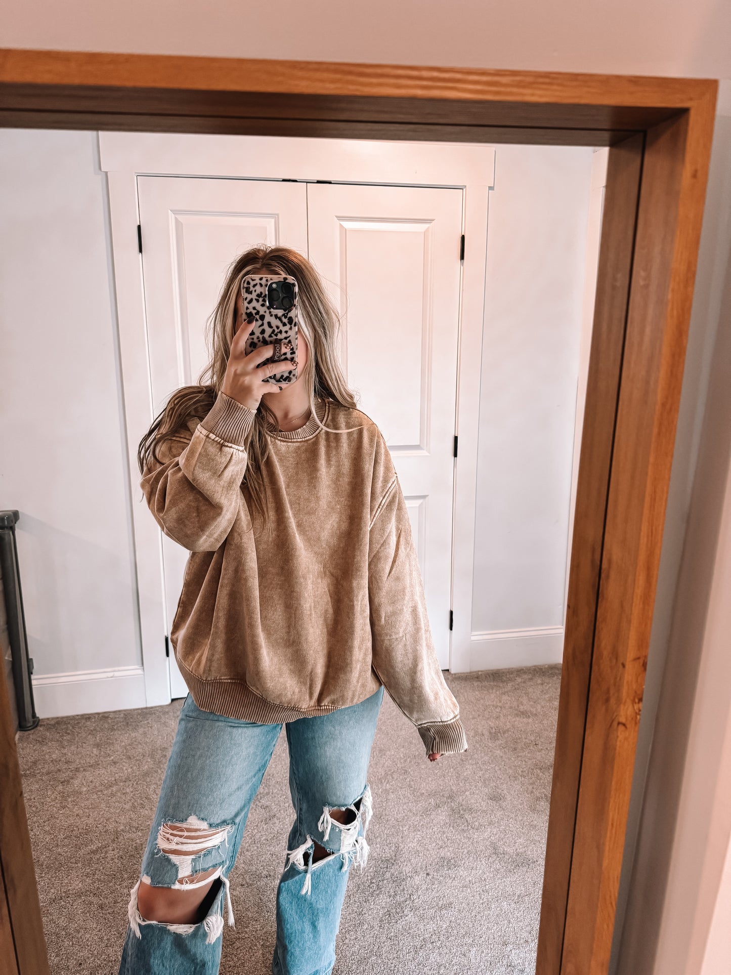 Crossover Sweatshirt - Camel