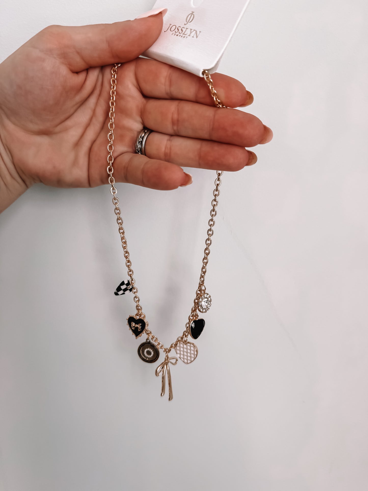 Checkered Charm Necklace