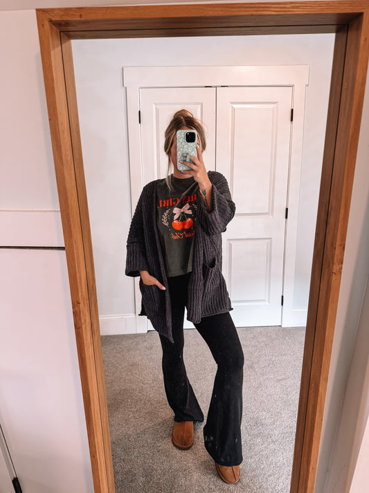 Kim Cardigan - Charcoal