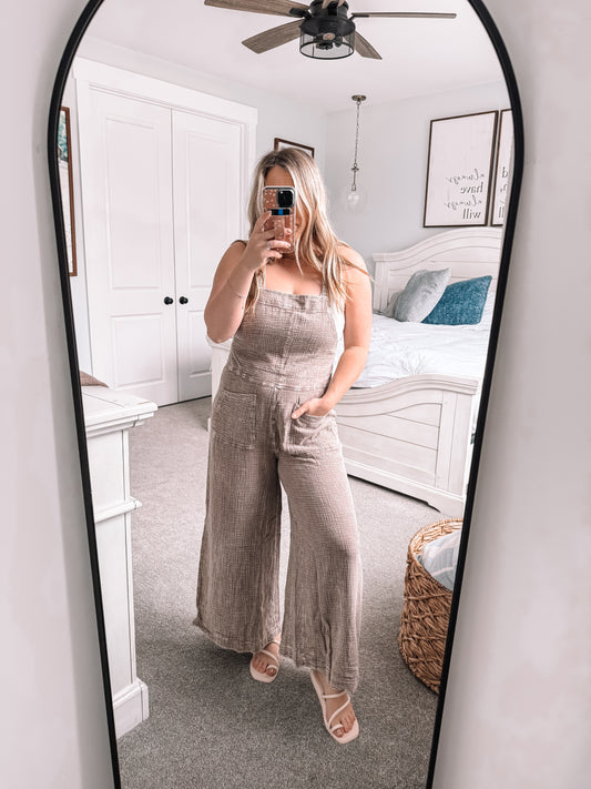 Babydoll Jumpsuit - Mocha