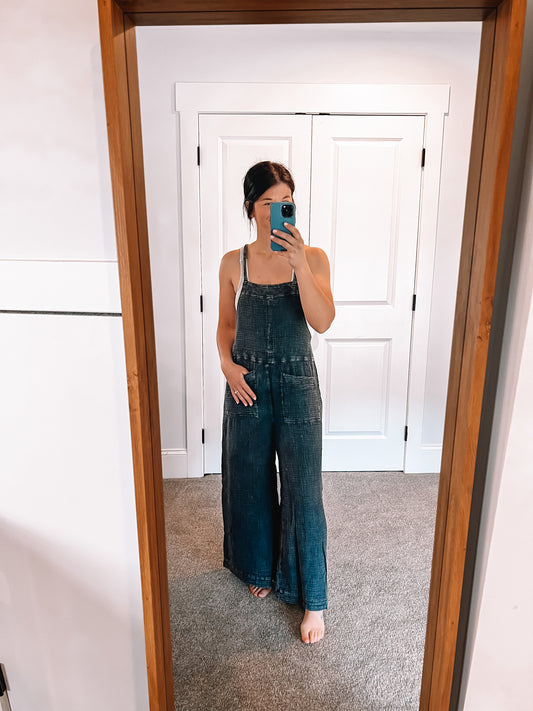 Babydoll Jumpsuit - Black