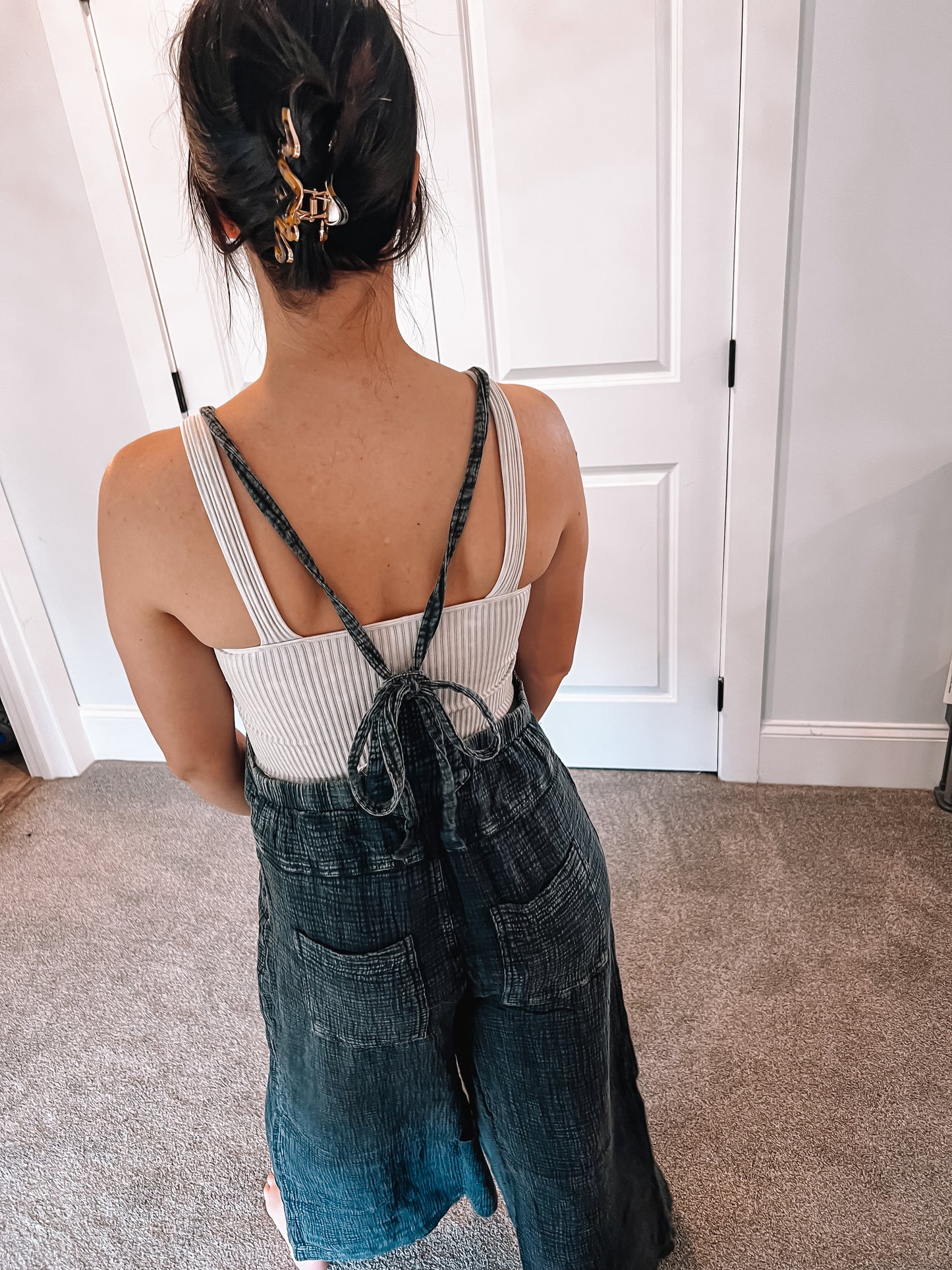 Babydoll Jumpsuit - Black