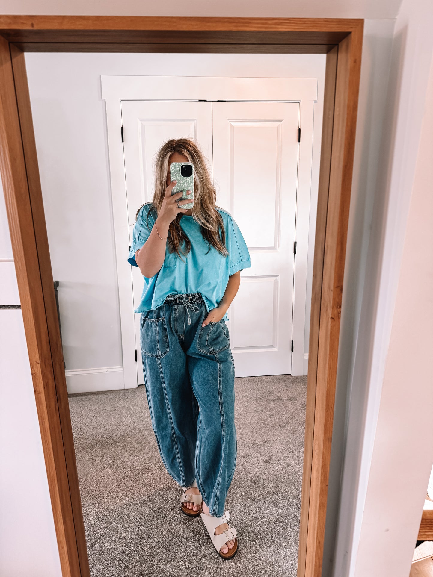 Barrel Denim Pants - Dk Wash