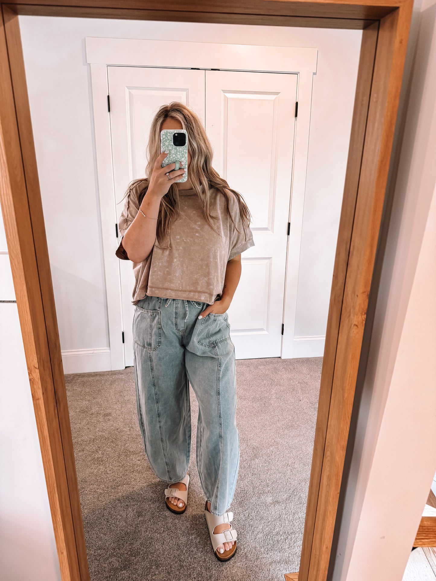 Barrel Denim Pants - Lt Wash