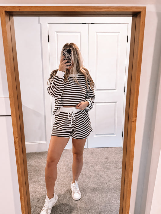 Brown Striped Set