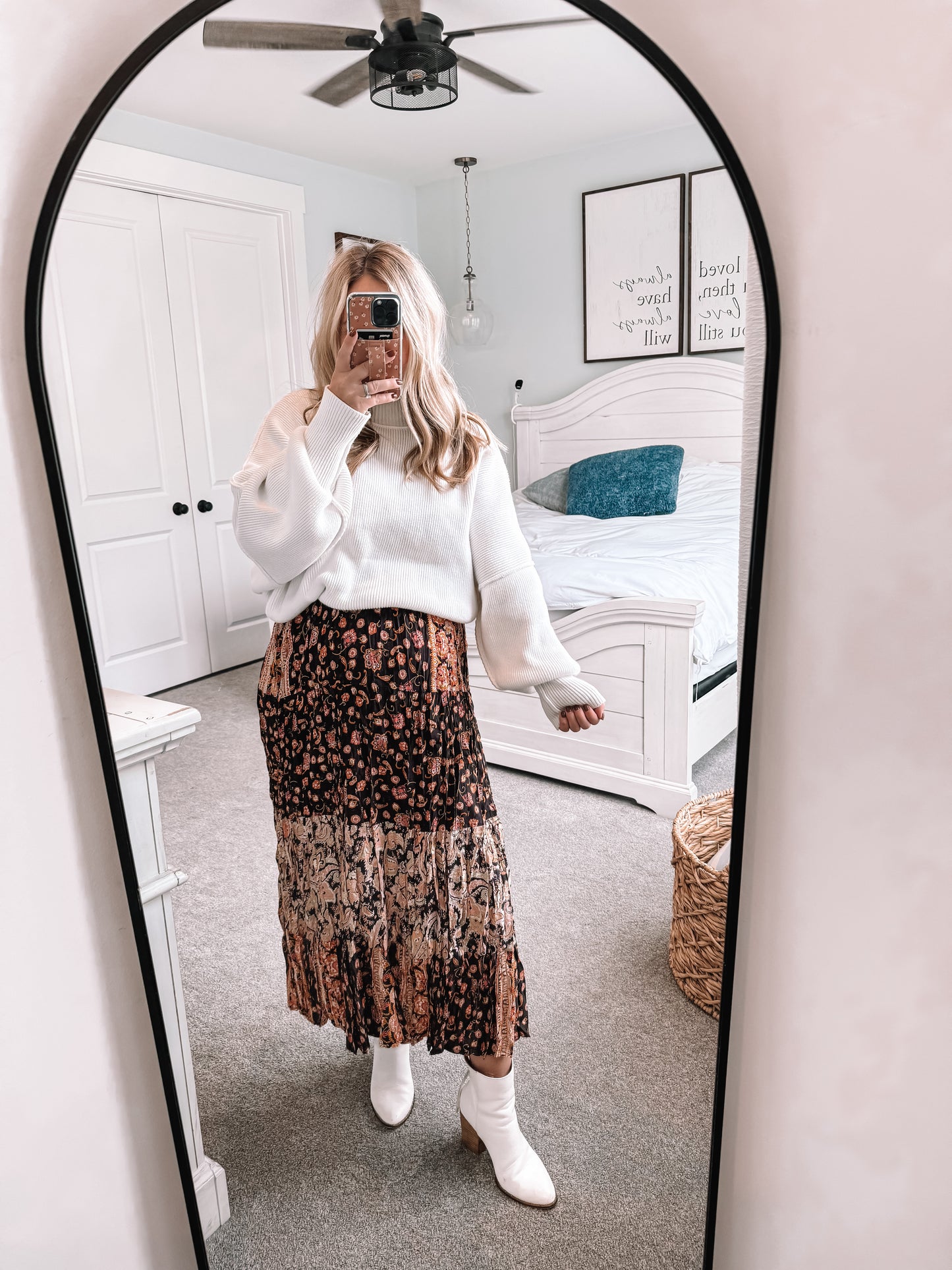Paisley Midi Skirt