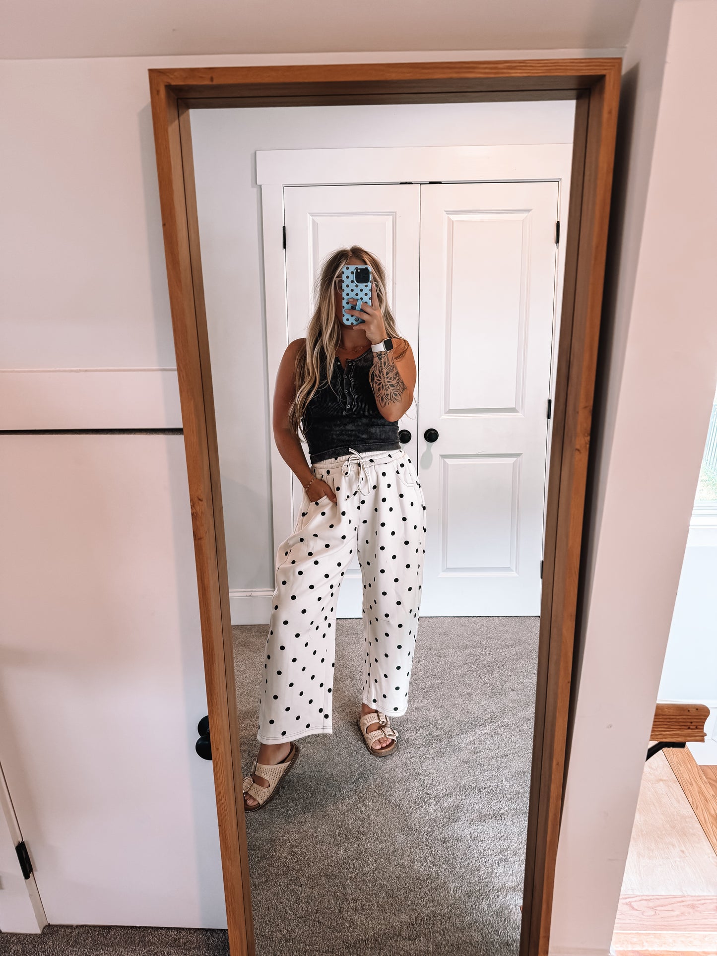 Polka Dot Barrel Pants