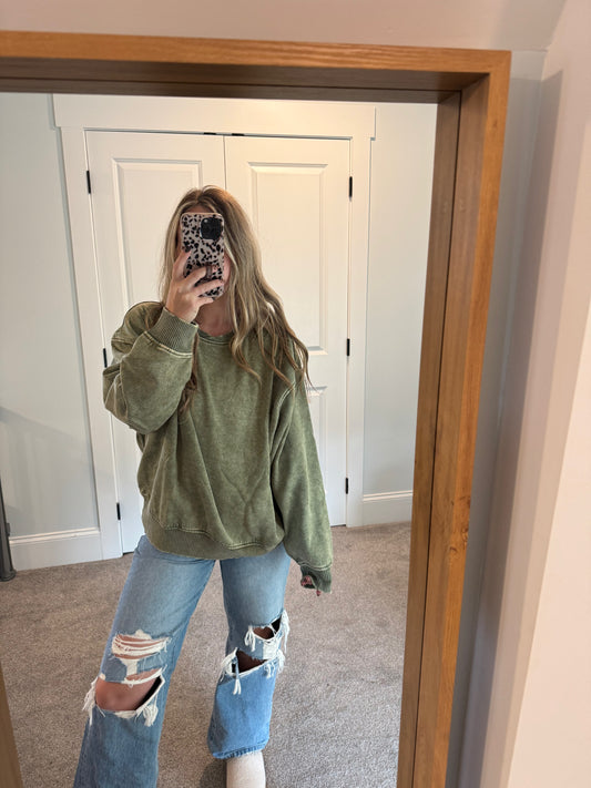 Crossover Sweatshirt - Olive