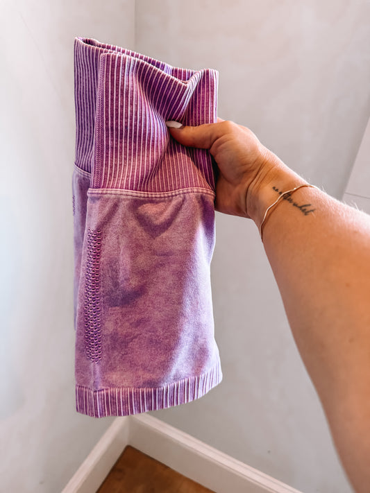 Ribbed Bikers - Violet