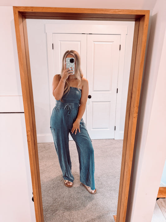 Cargo Tube Top Jumpsuit
