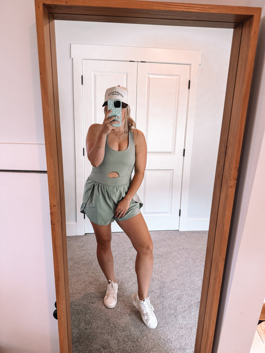 Active Romper - Sage