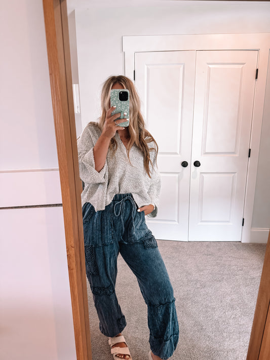 Bethany Boho Joggers - Navy