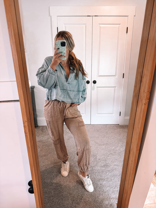 Bethany Boho Joggers - Latte