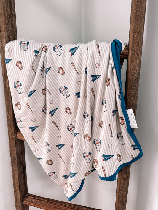 Blue Baseball Blanket