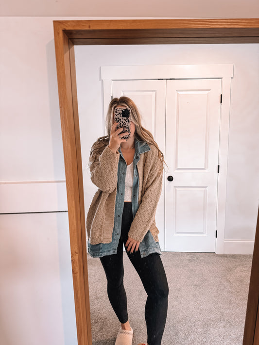Denim Lined Cardi
