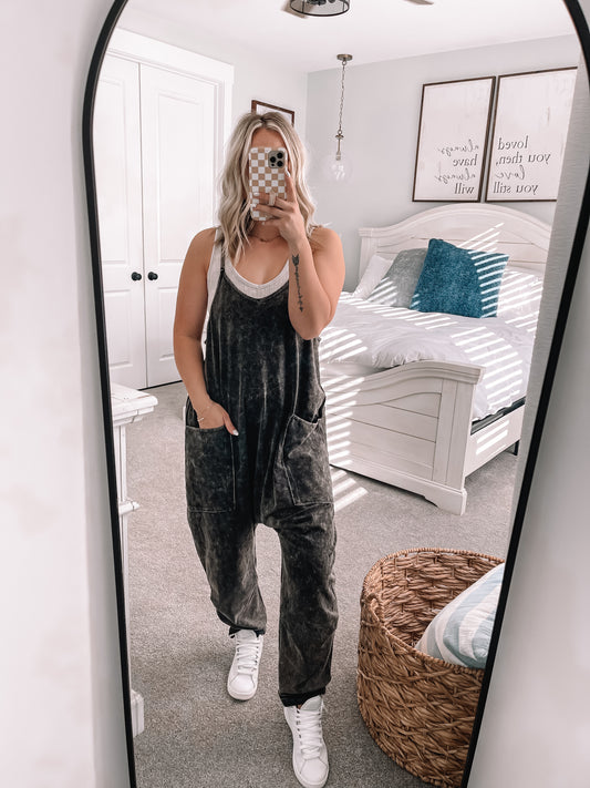 Grab and Go Jumpsuit - Black