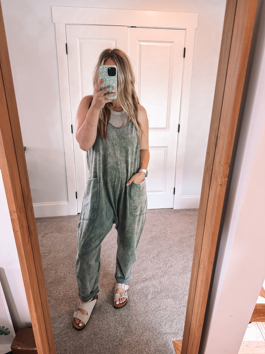 Grab and Go Jumpsuit - Green
