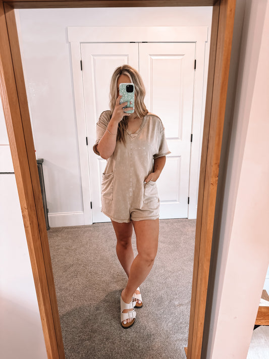 Kandance Romper - Taupe