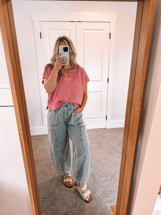 Lauren Sweater Vest - Pink