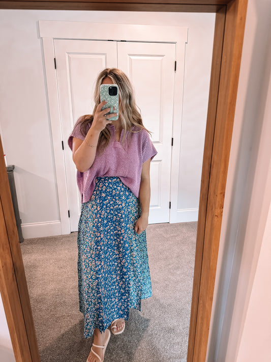 Lauren Sweater Vest - Purple